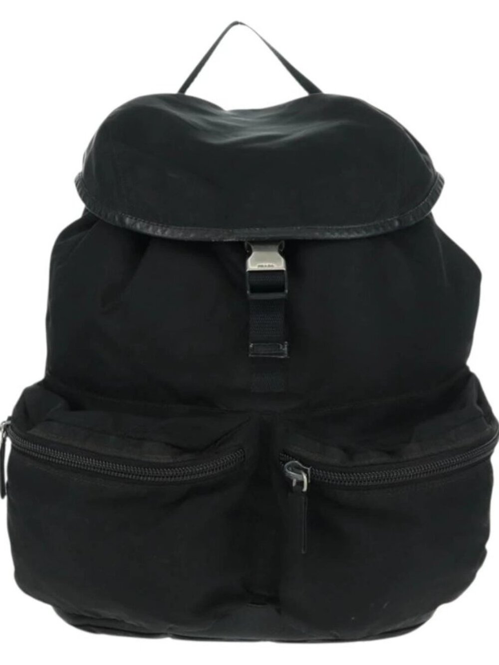 PRADA Backpack Nylon Black Silver Auth bs31873 - Picture 2 of 16